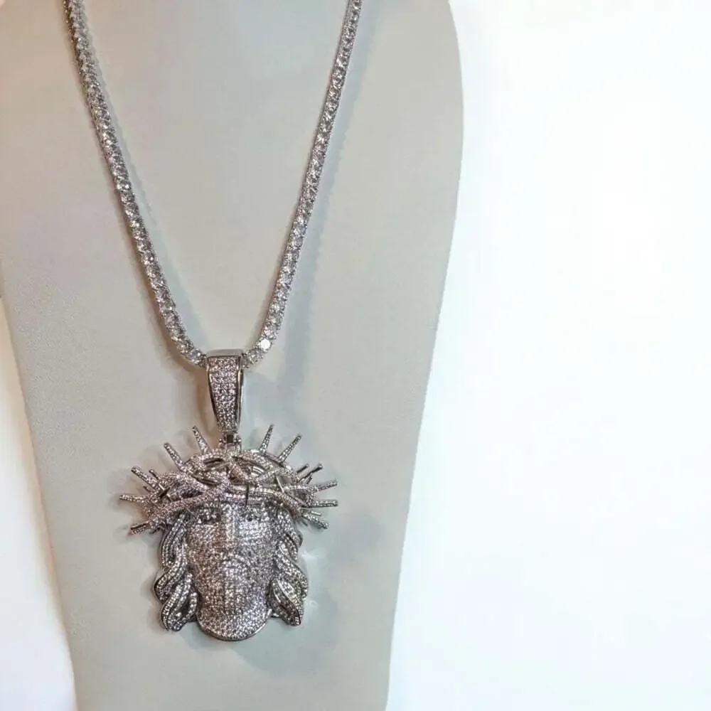 Iced Out Jesus Pendant with 20 inch chain